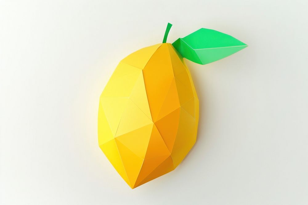 Origami yellow paper art.