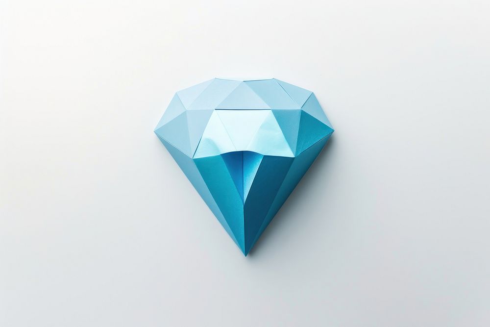 Diamond paper art gemstone origami jewelry.