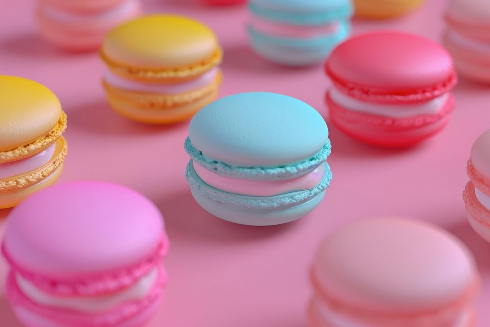 Macarons confectionery sweets food.