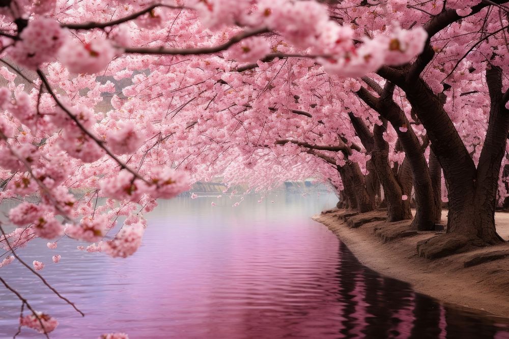 Cherry blossom outdoors scenery nature.