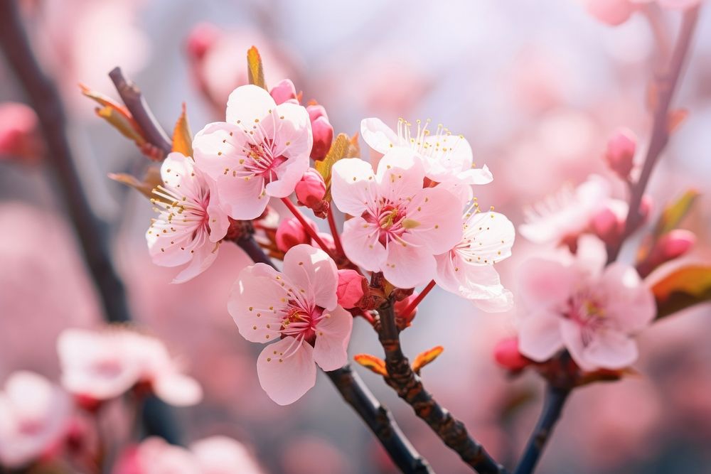 Cherry blossom flower person plant.