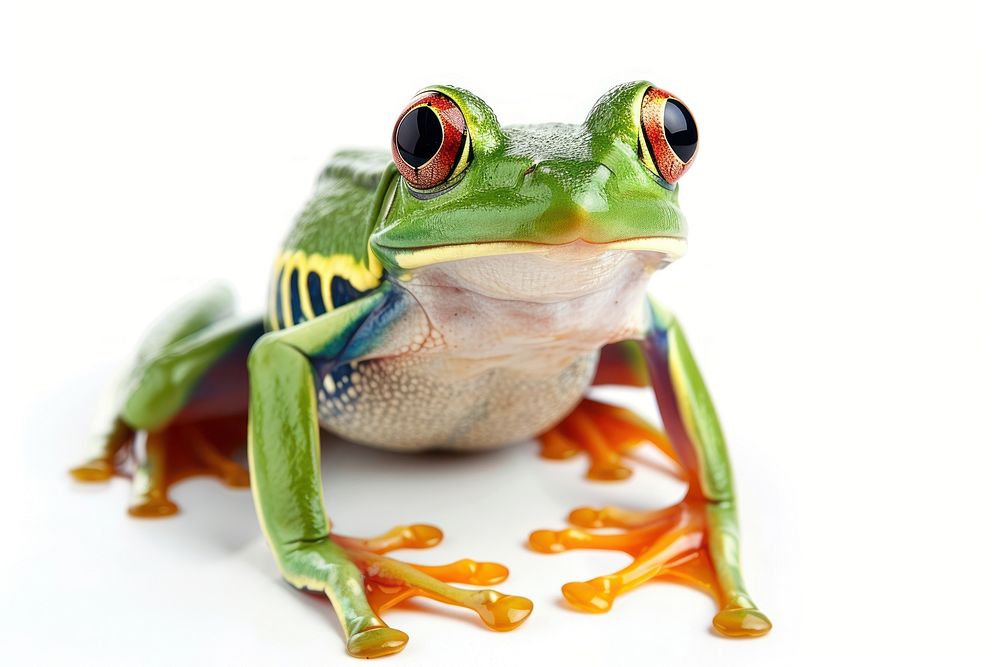 Frog jumping amphibian wildlife reptile.