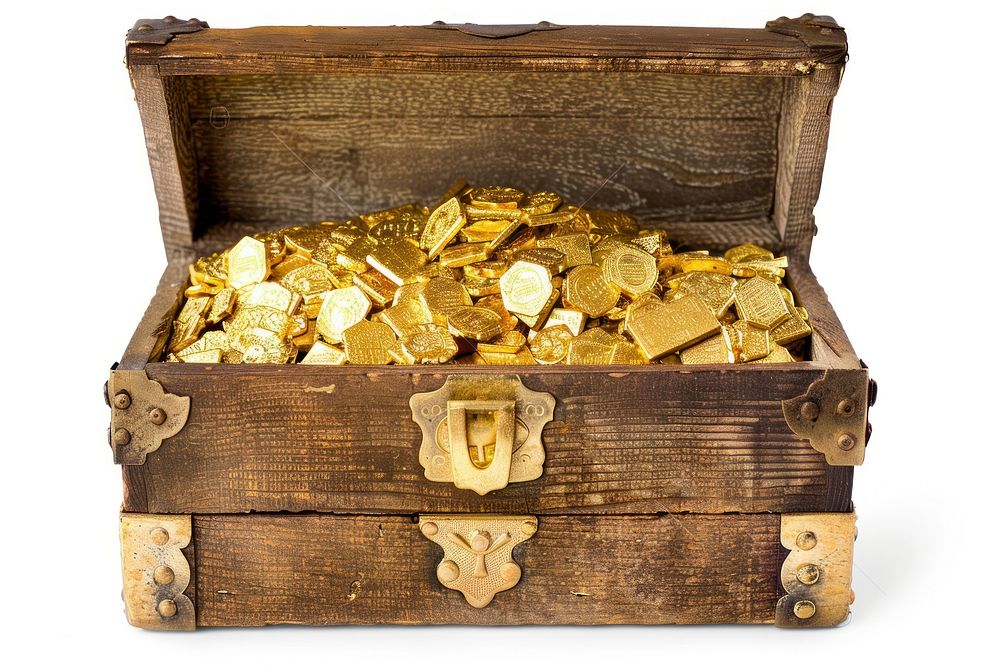 Gold in treasure box letterbox mailbox.
