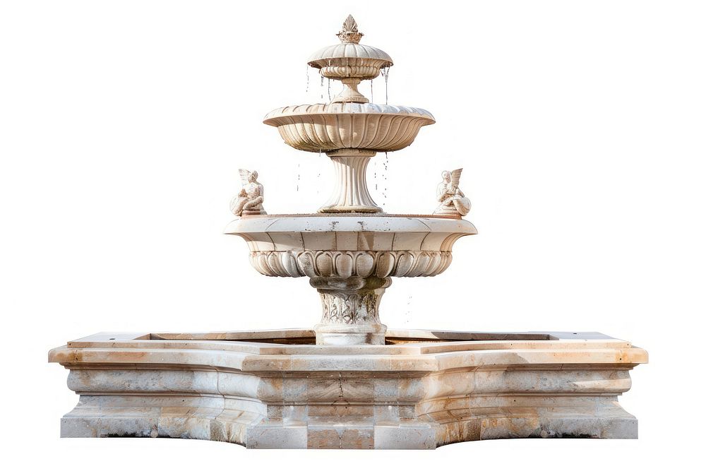 Grand marble fountain architecture person water.