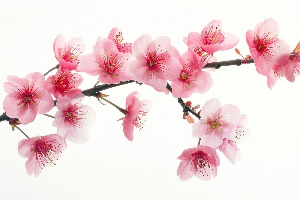 Sakura flowers with branch blossom plant inflorescence.