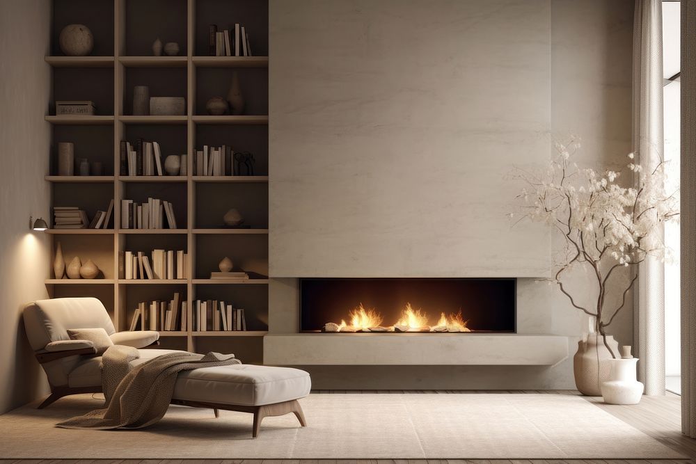 Fireplace furniture indoors hearth.