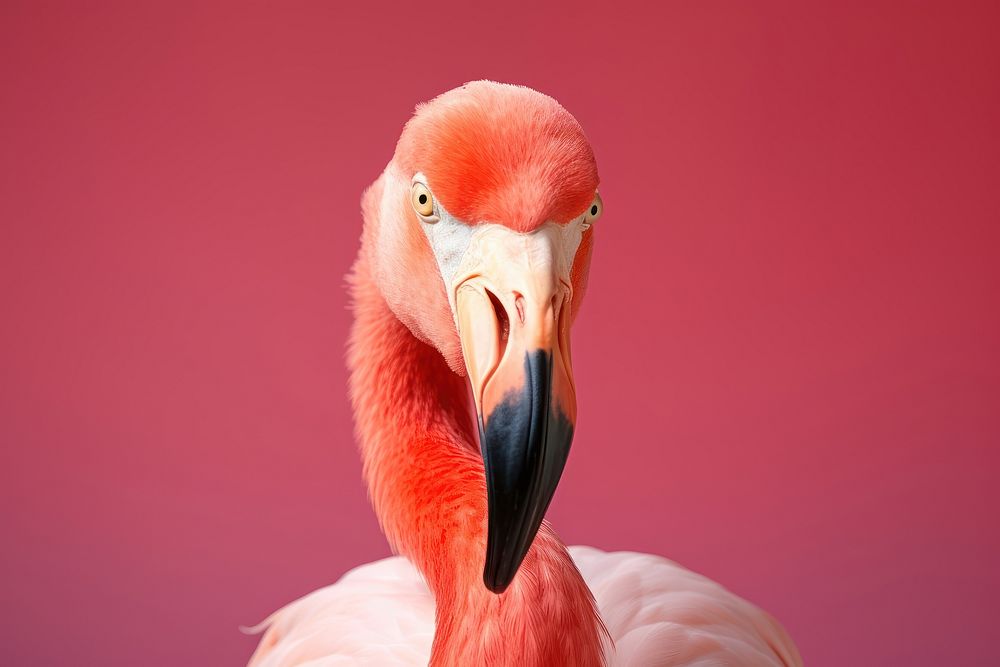 Flamingo portrait animal bird.