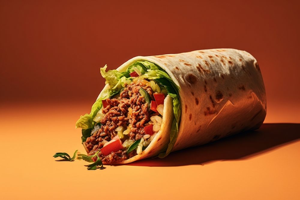 Kebab food burrito sandwich wrap.