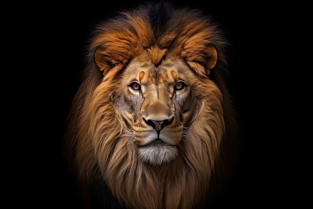 Lion wildlife portrait mammal.