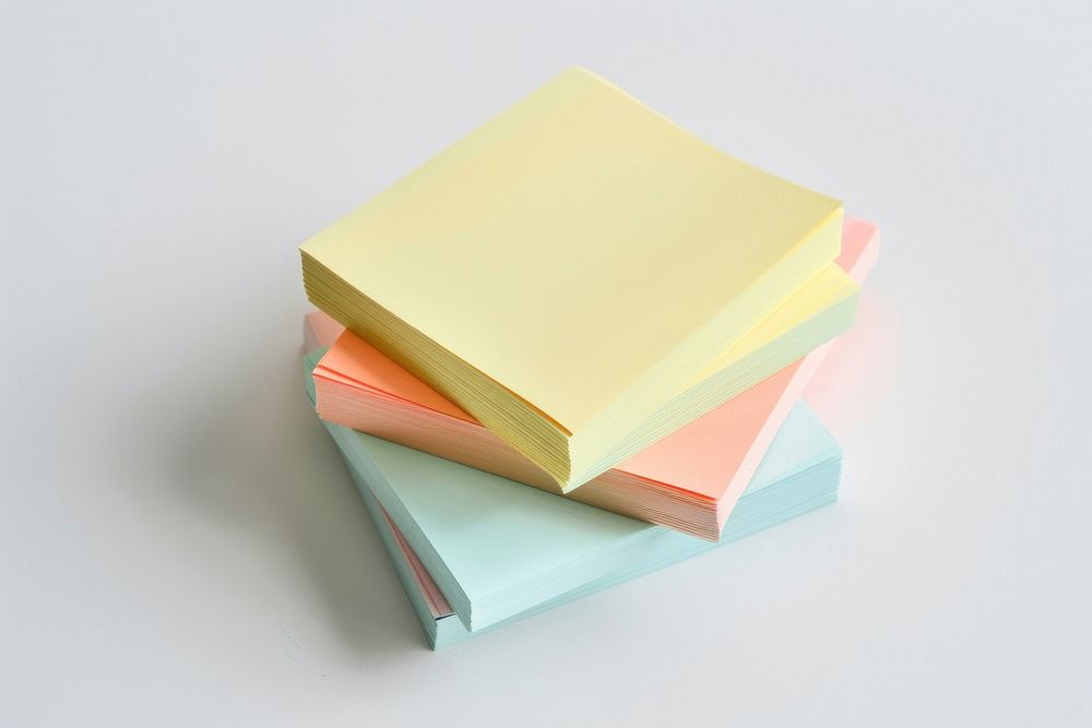 Pastel color sticky note publication paper book.