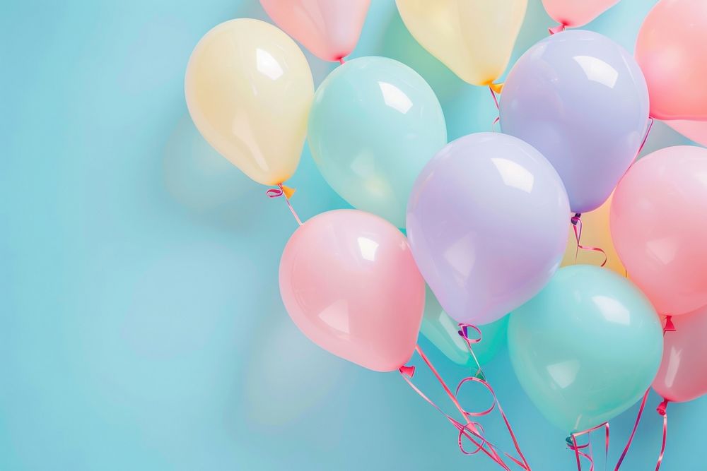 Pastel opalescent balloons backgrounds celebration anniversary.