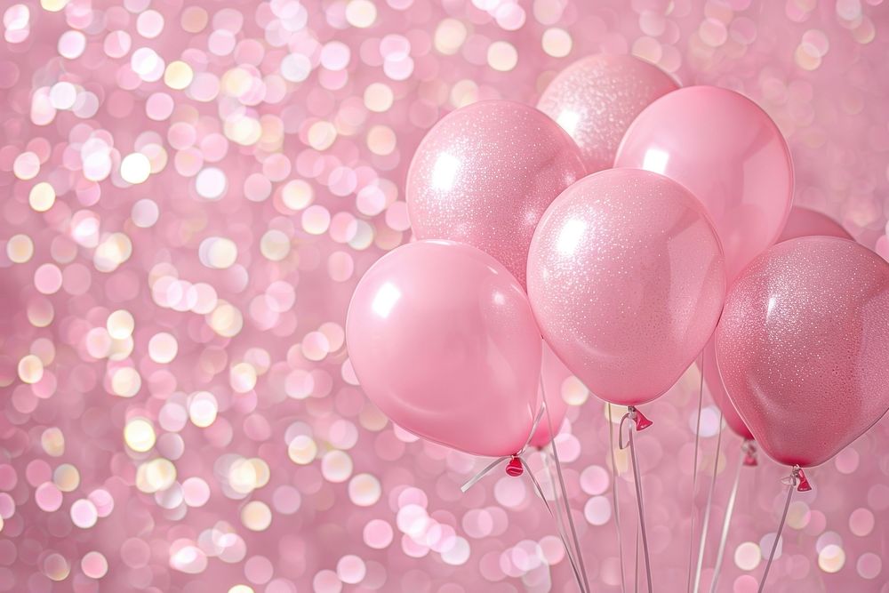 Pink balloons backgrounds celebration decoration.