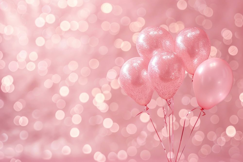 Pink balloons backgrounds illuminated celebration.