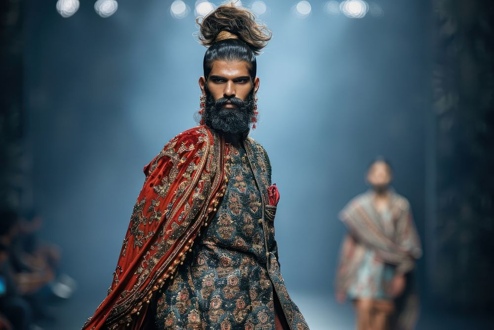 Indian man model fashion performer person.