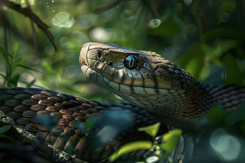 Cobra reptile animal snake.