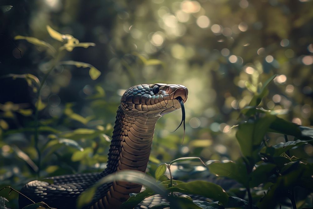 Cobra vegetation outdoors reptile.