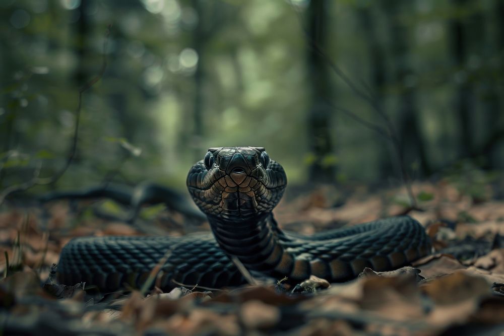 Cobra spreads its hood reptile animal snake.