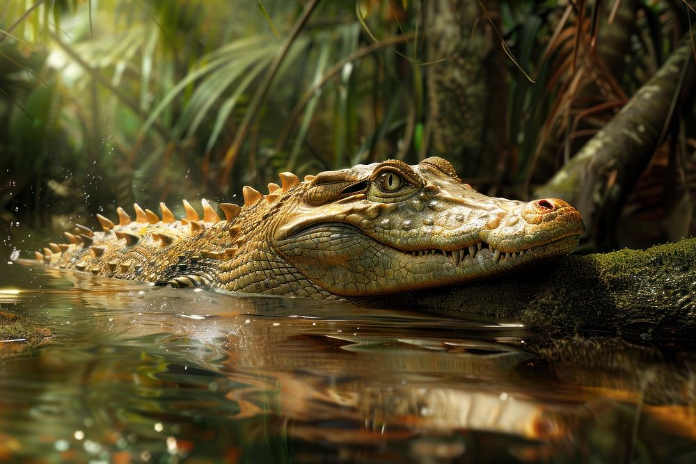 Crocodile alligator outdoors reptile.