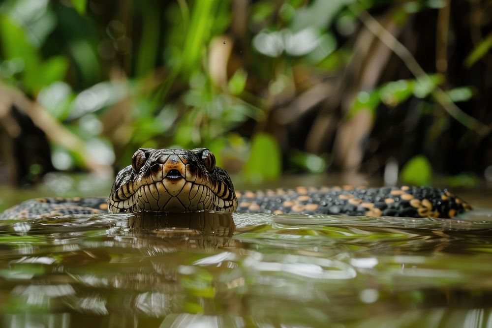 Anaconda outdoors reptile animal.