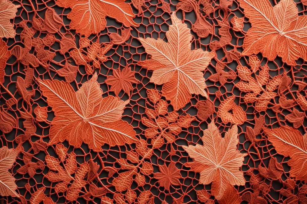 Autumn leaves lace backgrounds plant.