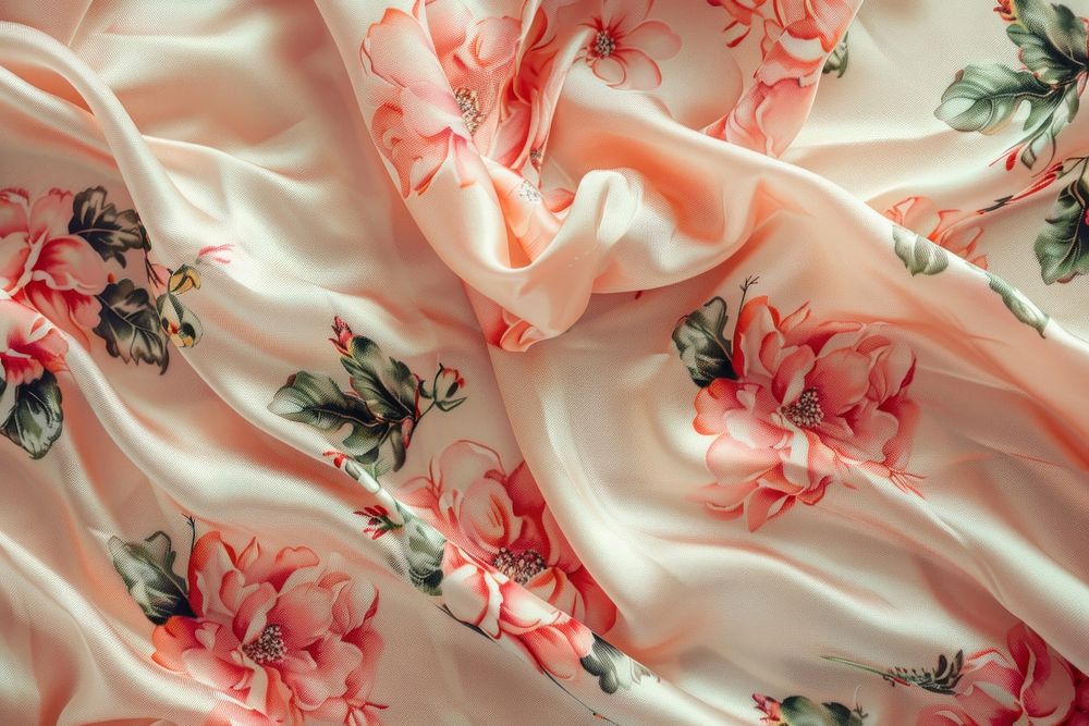 Floral pattern backgrounds satin silk.