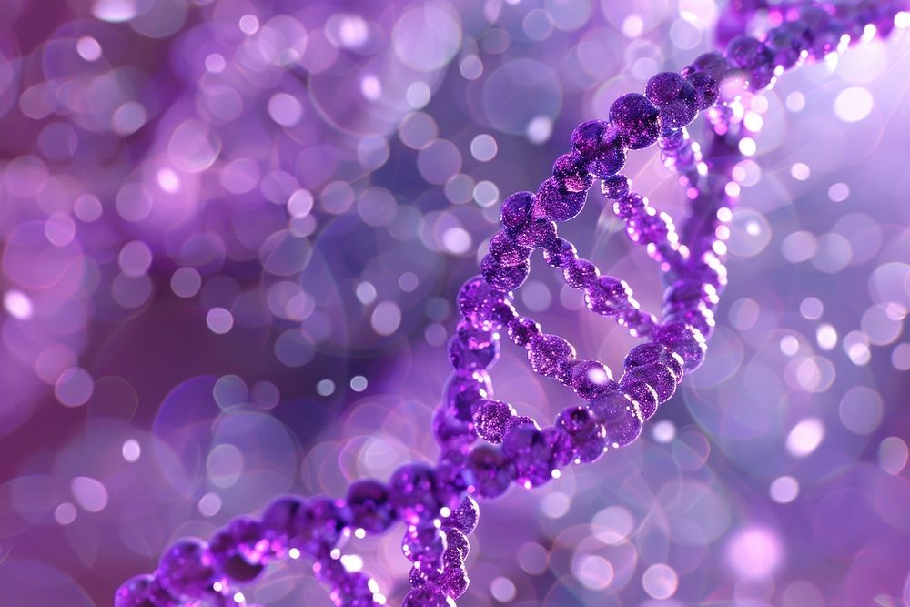 DNA strand purple accessories chandelier.
