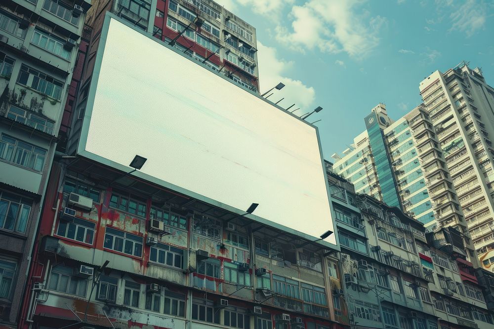Billboard mockup advertisement electronics speaker.