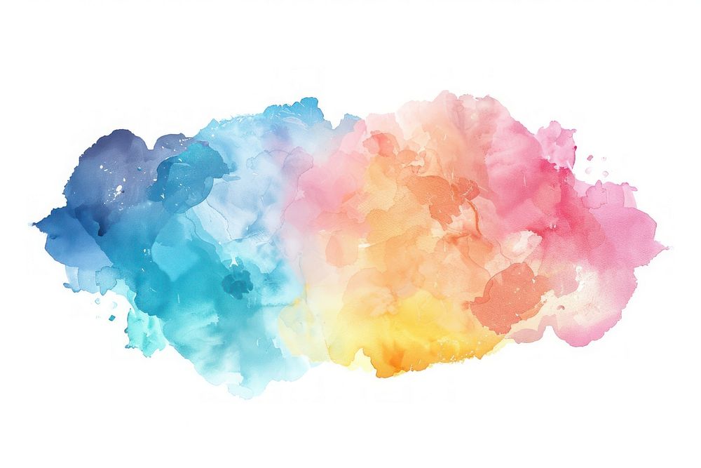 Abstract soft bright pastel watercolor stain on white vector image clothing mineral apparel.