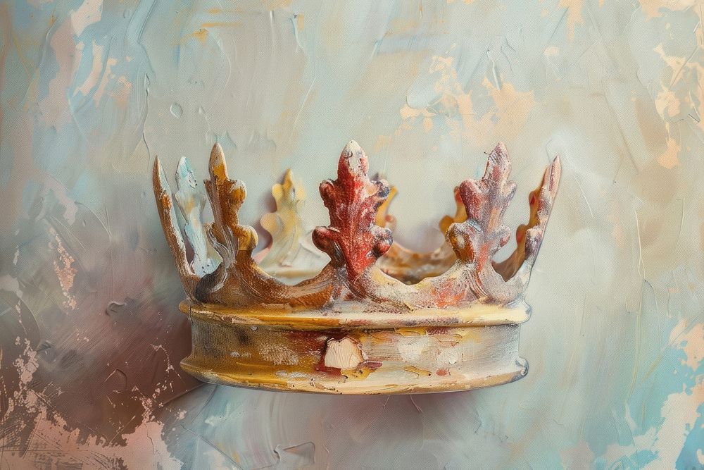 Oil painting of a close up on pale crown art representation creativity.
