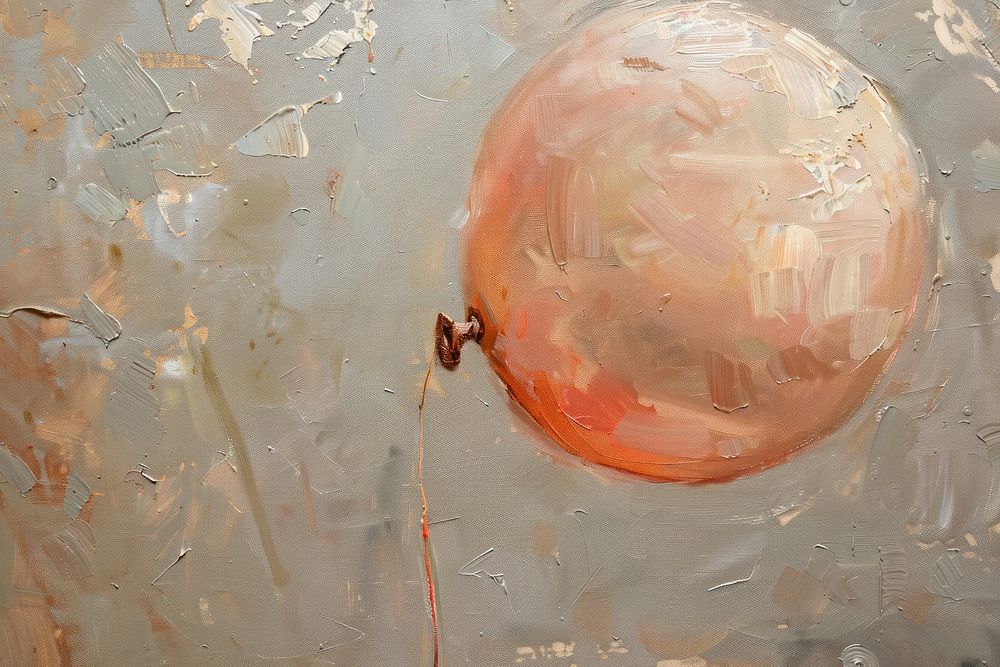 Oil painting of a close up on pale balloon backgrounds art abstract.