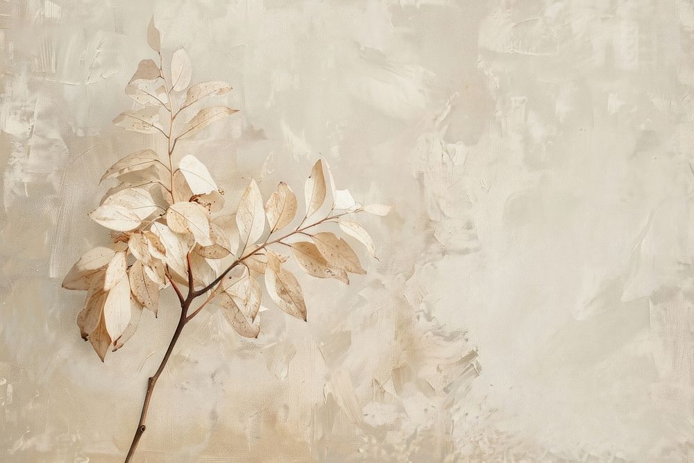 Oil painting of a close up on pale plant backgrounds wall art.
