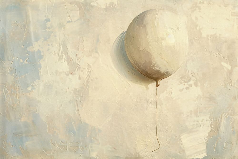 Oil painting of a close up on pale balloon backgrounds drawing art.