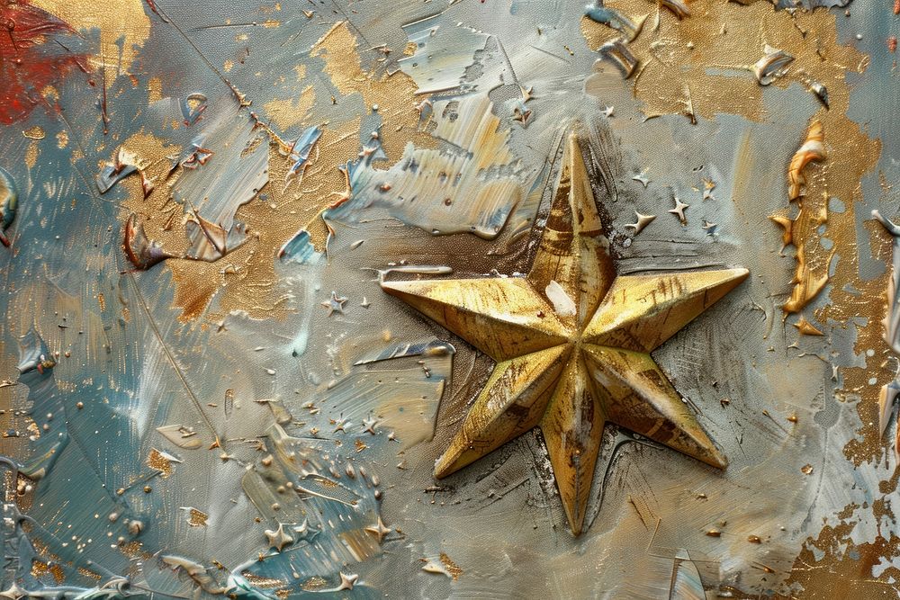 Oil painting of a close up on pale star backgrounds creativity echinoderm.