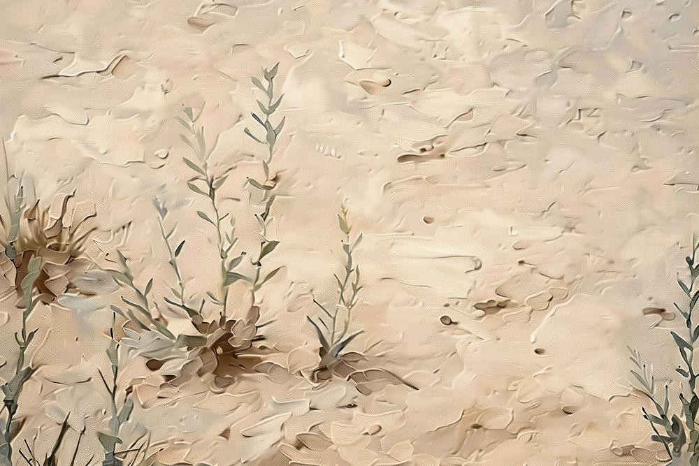 Oil painting of a close up on pale earth backgrounds outdoors nature.