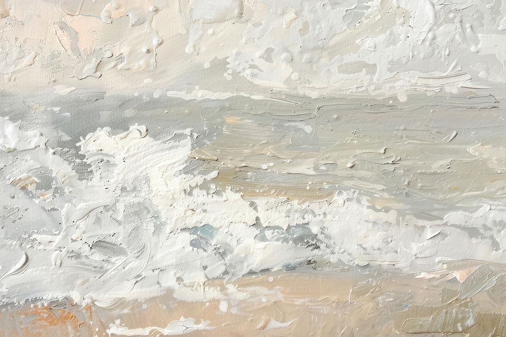 Oil painting of a close up on pale beach backgrounds old art.