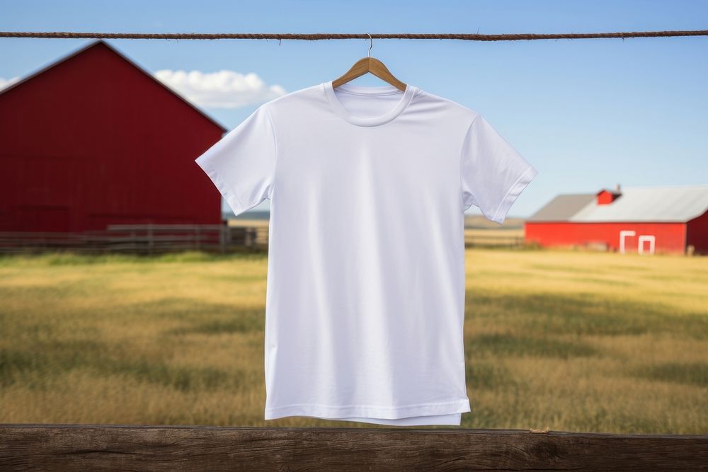 T shirt mockup t-shirt barn architecture.