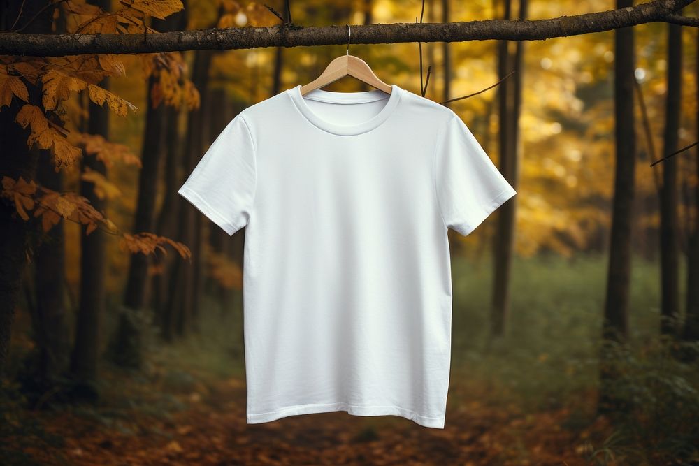 T shirt mockup t-shirt vegetation clothing.