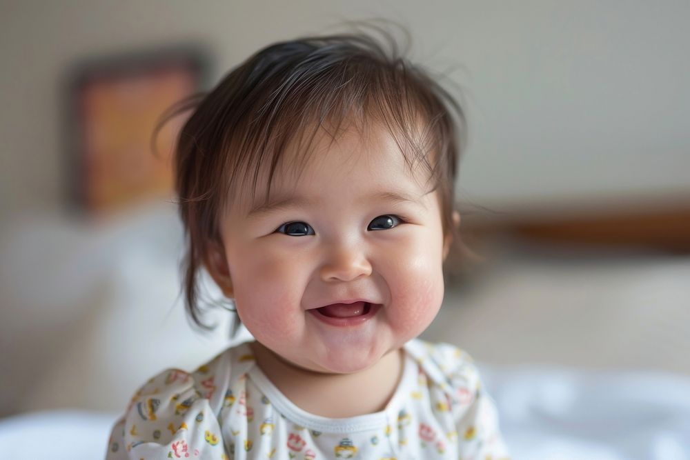 Baby girl smilling portrait smile photo.