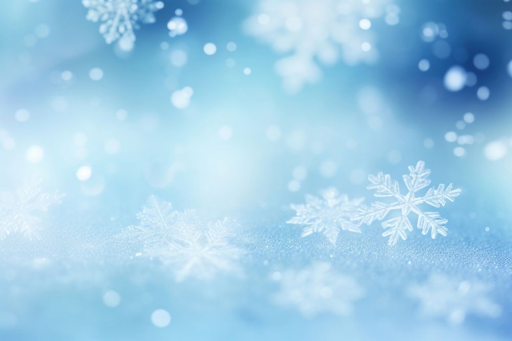 Bokeh snowflakes background backgrounds nature blue.