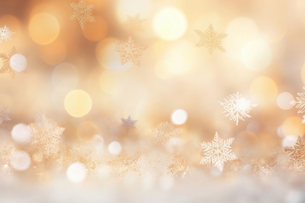 Bokeh snowflakes background backgrounds nature gold.