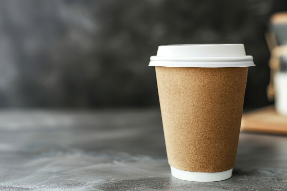 Paper cup mockup coffee beverage drink.