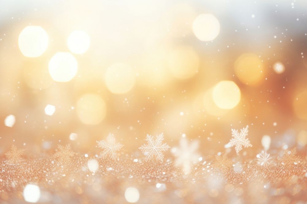 Gold bokeh snowflakes background backgrounds outdoors nature.