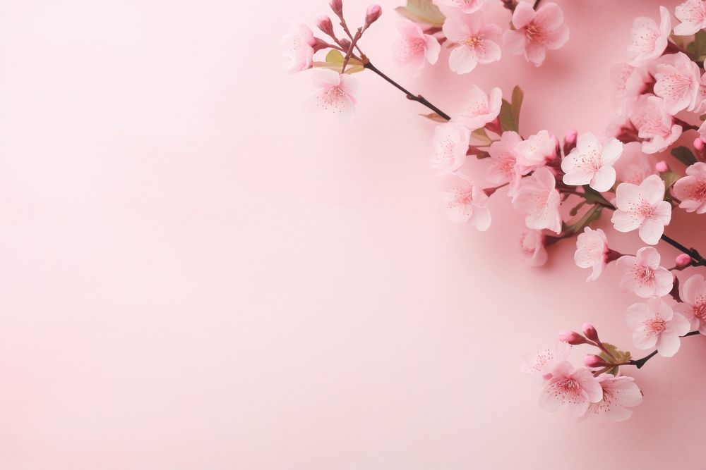Spring pink flower border background backgrounds blossom petal.