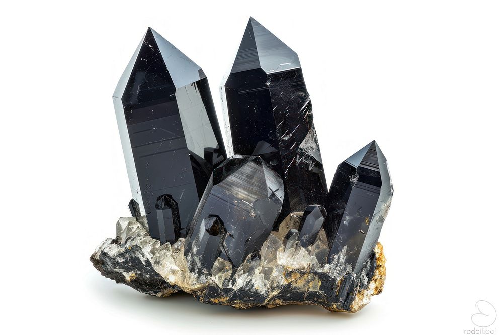 Black onyx crystal  mineral machine.