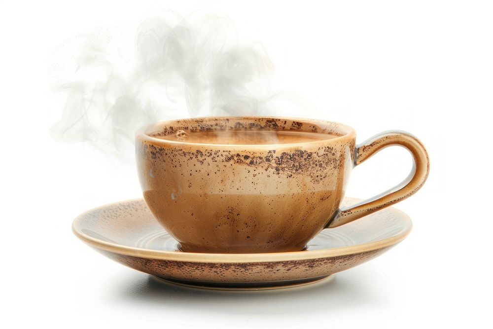 Hot coffee cup beverage saucer.