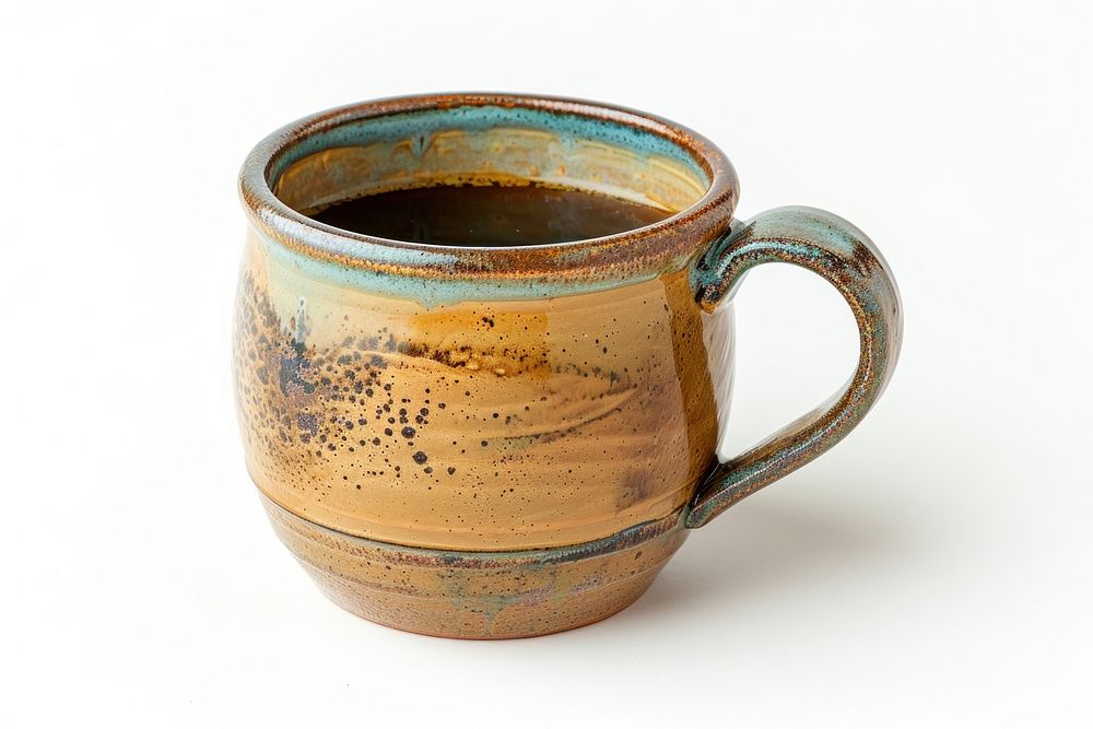 Hot coffee cup beverage pottery.