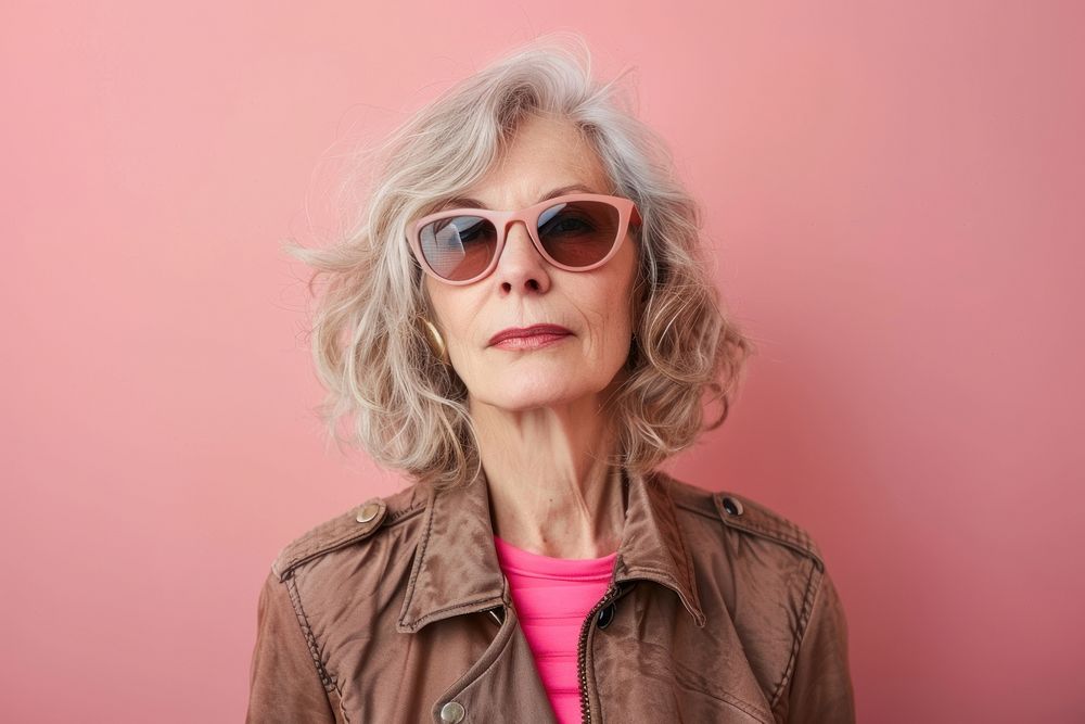 Mature woman glasses photo accessories.