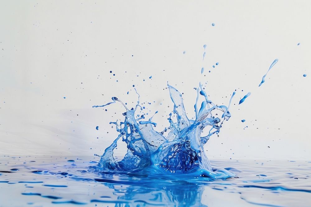 Blue water splash toothbrush outdoors droplet.