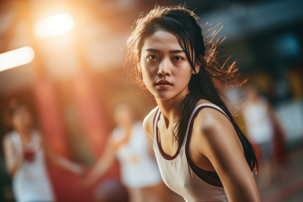 Sout east asian female athletic photo photography sweating.
