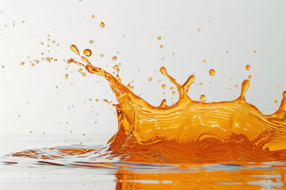 Orange water splash outdoors beverage droplet.